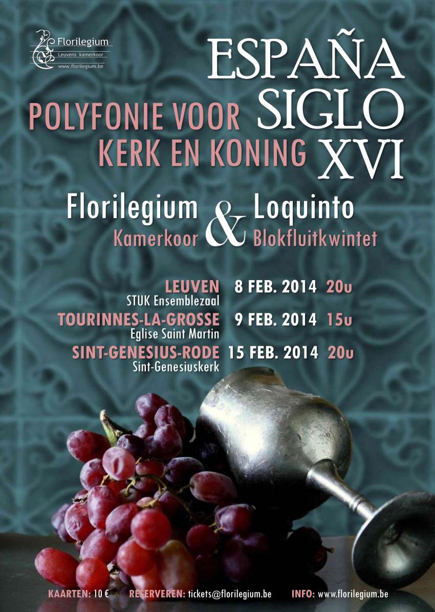Affiche van het concert Polyfonie voor Kerk en Koning.